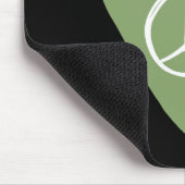 Peace Sign Herz Mousepad (Ecke)