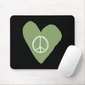 Peace Sign Herz Mousepad (Mit Mouse)