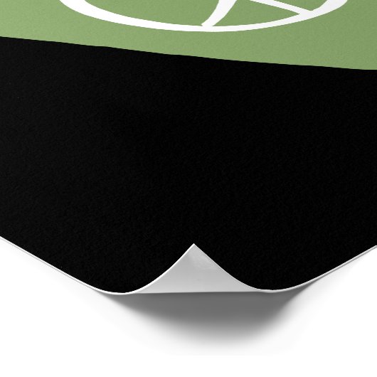 Peace Sign Herz Poster (Ecke)