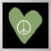 Peace Sign Herz Poster (Vorne)