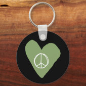 Peace Sign Herz Schlüsselanhänger (Vorderseite)