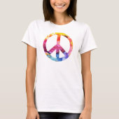 Peace Sign Hippie Girl 70s T-Shirt (Vorderseite)