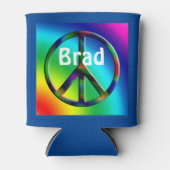 Peace Sign Hippie Personalisiert Dosenkühler (Vorderseite)