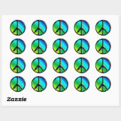 Peace Sign Hippie Sticker (Blatt)