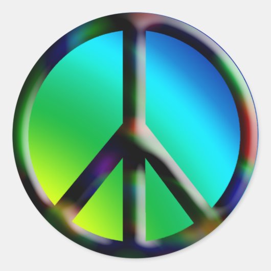 Peace Sign Hippie Sticker (Vorderseite)