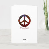 Peace Sign Holiday Card Karte (Rückseite)