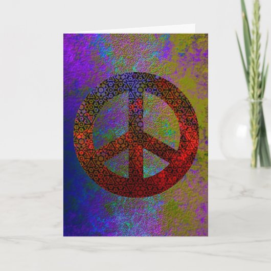 Peace Sign Holiday Card Karte (Vorderseite)