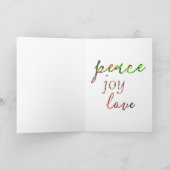 Peace Sign Holiday Card Karte (Innenseite)