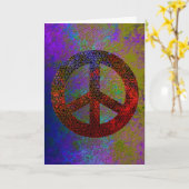 Peace Sign Holiday Card Karte (Gelbe Blume)