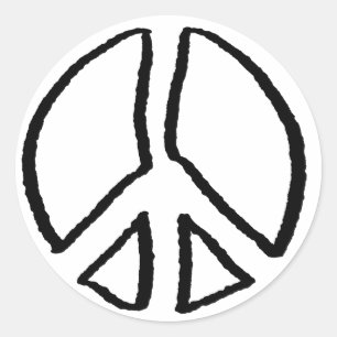 Peace Sign Hollow Runder Aufkleber