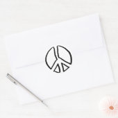 Peace Sign Hollow Runder Aufkleber (Umschlag)