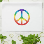 Peace Sign in Regenbogenfarben Küchentuch (Gefaltet)