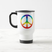 Peace Sign in Regenbogenfarben Reisebecher (Links)