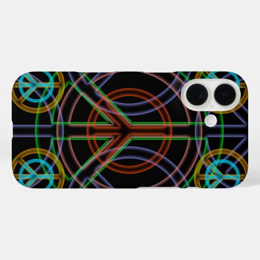 Peace Sign iPhone Case (Rückseite (Horizontal))