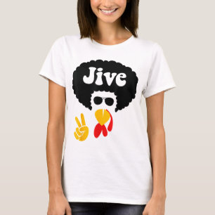 Peace Sign Jive Türkei Gesicht Funny Erntedank Gif T-Shirt