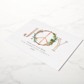 Peace Sign Joy Liebe Rustikale Weihnachten Folieneinladung (Gedreht)