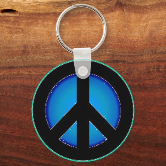 PEACE SIGN KEY CHAIN SCHLÜSSELANHÄNGER (Vorderseite)