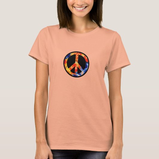 Peace Sign Krawatte-Dye T-Shirt (Vorderseite)