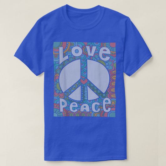 PEACE SIGN LIEBE 1960er Jahre Gefärbte Krawatte Gr T-Shirt (Design vorne)