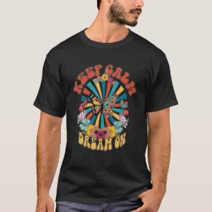 Peace Sign Liebe 60er 70 Hippie Groovy Vibes Hallo T-Shirt