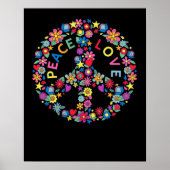 PEACE SIGN LIEBE 60er 70er Gefärbte Krawatte Hippi Poster (Vorne)