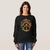 Peace Sign Liebe 60er 70er Gefärbte Krawatte Hippi Sweatshirt (Vorne ganz)
