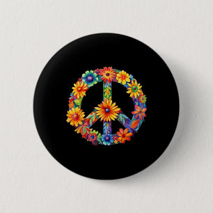 Peace Sign Liebe 60er 70er Groovy Hippie Kostümhal Button