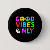 PEACE SIGN LIEBE 60er 70er Groovy Hippie Kostümhal Button (Vorderseite)