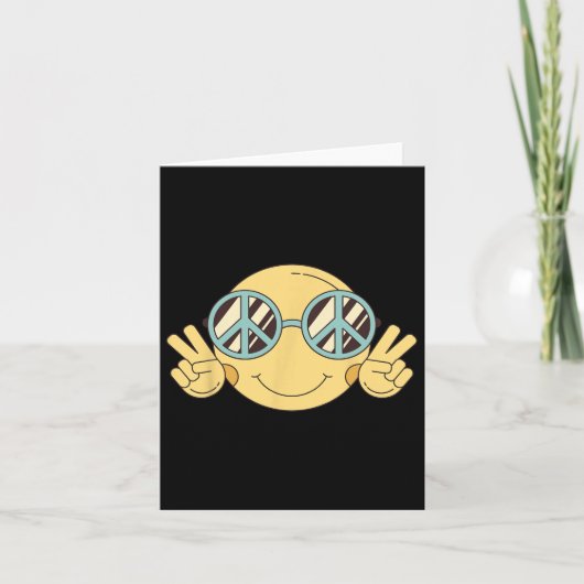Peace Sign Liebe 60er 70er Groovy Hippie Kostümhal Karte (Vorderseite)