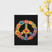 Peace Sign Liebe 60er 70er Groovy Hippie Kostümhal Karte (Gelbe Blume)