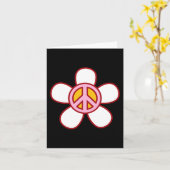 PEACE SIGN LIEBE 60er 70er Groovy Hippie Kostümhal Karte (Gelbe Blume)