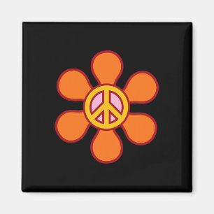 PEACE SIGN LIEBE 60er 70er Groovy Hippie Kostümhal Magnet