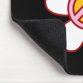 PEACE SIGN LIEBE 60er 70er Groovy Hippie Kostümhal Mousepad (Ecke)