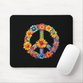 PEACE SIGN LIEBE 60er 70er Groovy Hippie Kostümhal Mousepad (Mit Mouse)