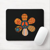 PEACE SIGN LIEBE 60er 70er Groovy Hippie Kostümhal Mousepad (Mit Mouse)