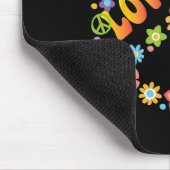 Peace Sign Liebe 60er 70er Groovy Hippie Kostümhal Mousepad (Ecke)