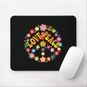 Peace Sign Liebe 60er 70er Groovy Hippie Kostümhal Mousepad (Mit Mouse)