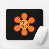 PEACE SIGN LIEBE 60er 70er Groovy Hippie Kostümhal Mousepad (Mit Mouse)