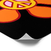 PEACE SIGN LIEBE 60er 70er Groovy Hippie Kostümhal Poster (Ecke)