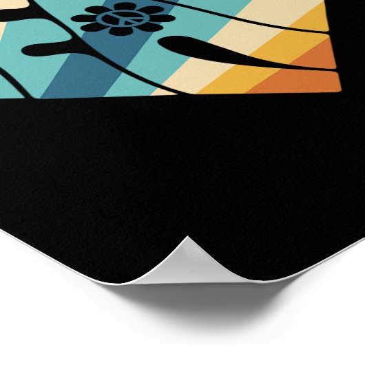 Peace Sign Liebe 60er 70er Groovy Hippie Kostümhal Poster (Ecke)