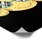 PEACE SIGN LIEBE 60er 70er Groovy Hippie Kostümhal Poster (Ecke)