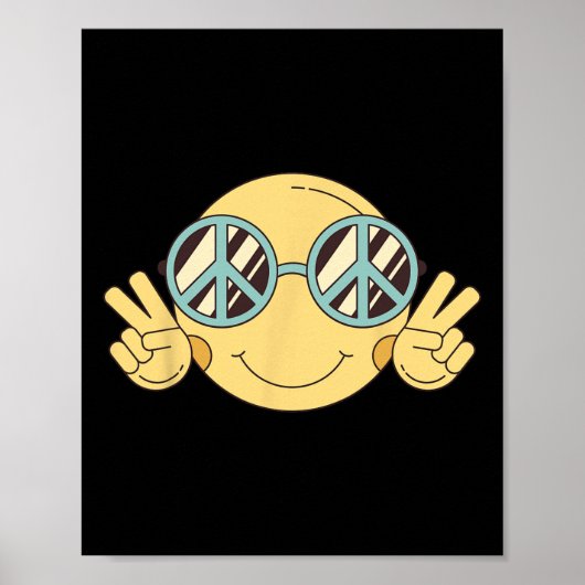 PEACE SIGN LIEBE 60er 70er Groovy Hippie Kostümhal Poster (Vorne)