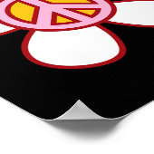 Peace Sign Liebe 60er 70er Groovy Hippie Kostümhal Poster (Ecke)