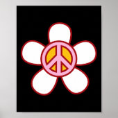 Peace Sign Liebe 60er 70er Groovy Hippie Kostümhal Poster (Vorne)