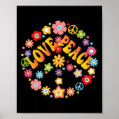 PEACE SIGN LIEBE 60er 70er Groovy Hippie Kostümhal Poster (Vorne)