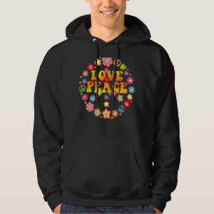 Peace Sign Liebe 60er 70er Krawatte Die Hippie Cos Hoodie