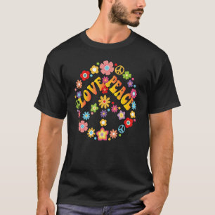 Peace Sign Liebe 60er 70er Krawatte Die Hippie Cos T-Shirt