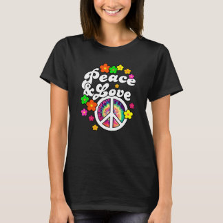 Peace Sign Liebe 60er 70er Liebe Peace Hippie Cost T-Shirt
