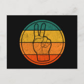 Peace Sign Liebe 60er 70er Tye Die Hippie Costume Postkarte (Vorderseite)