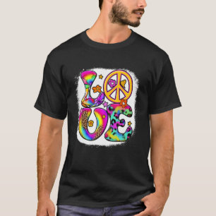 PEACE SIGN LIEBE Leopard 60er 70er Gefärbte Krawat T-Shirt